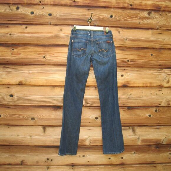 7 for All Mankind Low Rise Boot Cut Jeans 24 X 32 - Picture 6 of 11